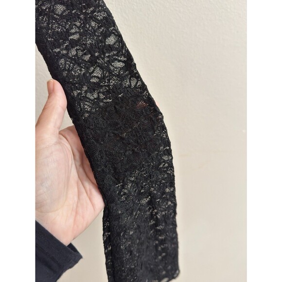 Motel Rocks Chantal Lace Top Women's Medium Black Pink Y2K Fairygoth Whimsical - Picture 6 of 10